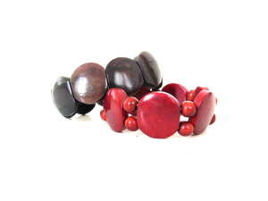 Tagua Bracelets - Black & Red